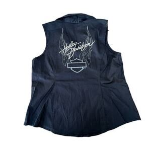 Harley Davidson woman’s 1W (18-20) vest, full zipper, black